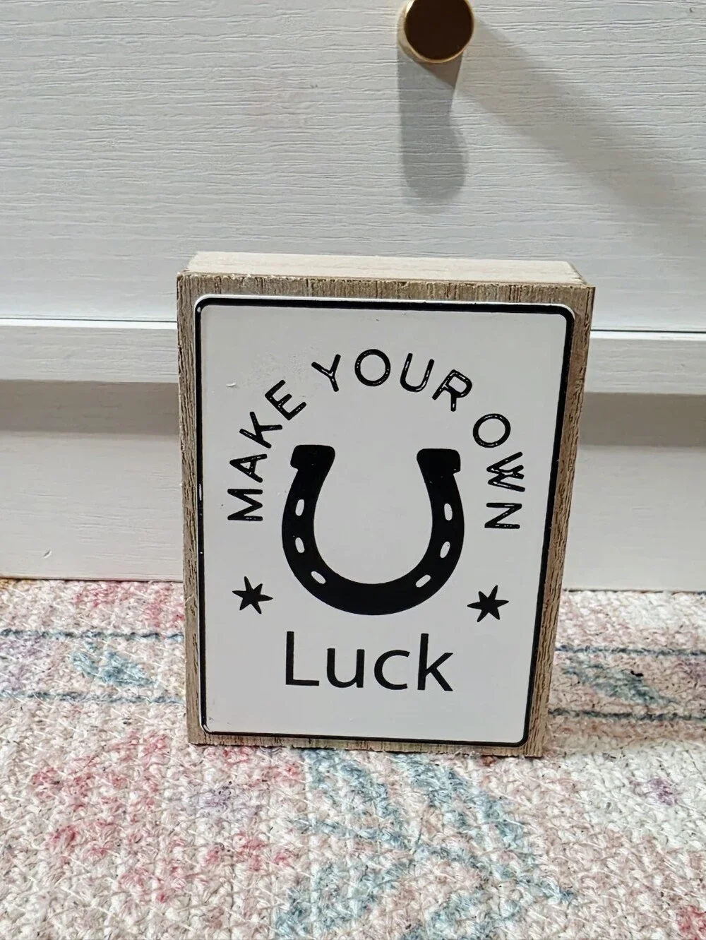 Target Bullseye Playground 2026 Mini Wood Sign - Make Your Own Luck